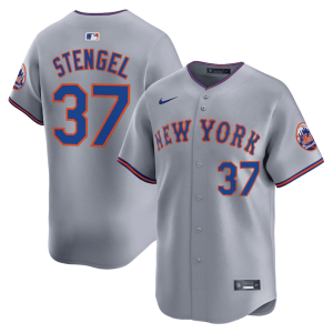 Casey Stengel #37 New York Mets Grey Jersey - All Stitched