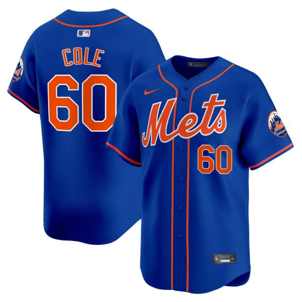 Brian Cole #60 New York Mets Royal Jersey - All Stitched