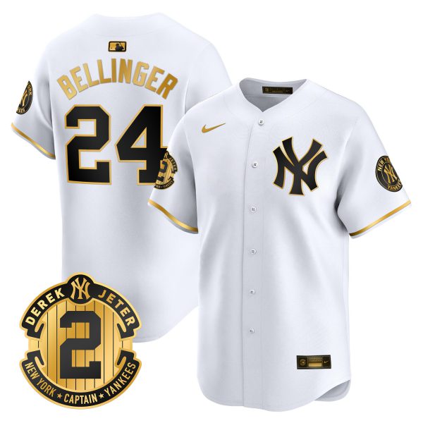 Men's Yankees Derek Jeter Patch Vapor Premier Limited Jersey - All Stitched - Image 17