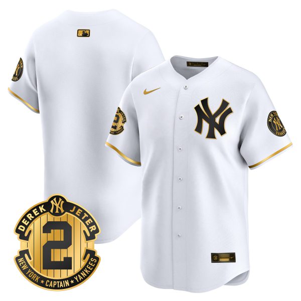 Men's Yankees Derek Jeter Patch Vapor Premier Limited Jersey - All Stitched - Image 18