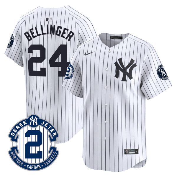 Men's Yankees Derek Jeter Patch Vapor Premier Limited Jersey - All Stitched - Image 26