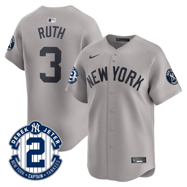 Men's Yankees Derek Jeter Patch Vapor Premier Limited Jersey - All Stitched - Image 30