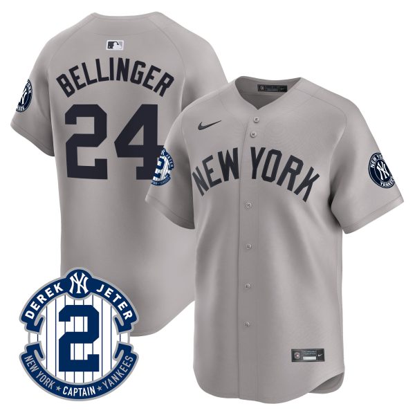 Men's Yankees Derek Jeter Patch Vapor Premier Limited Jersey - All Stitched - Image 35