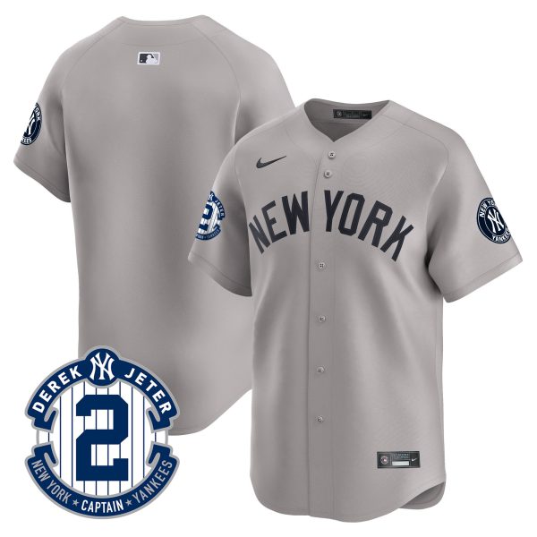 Men's Yankees Derek Jeter Patch Vapor Premier Limited Jersey - All Stitched - Image 36