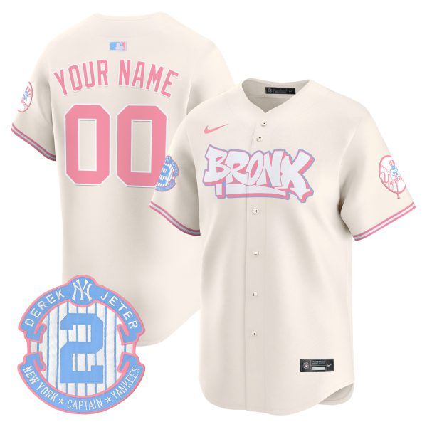 Yankees The Bronx Graffiti Bubblegum Pink Vapor Premier Limited Custom Jersey V2 - All Stitched - Image 3
