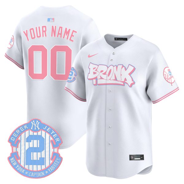Yankees The Bronx Graffiti Bubblegum Pink Vapor Premier Limited Custom Jersey V2 - All Stitched - Image 5