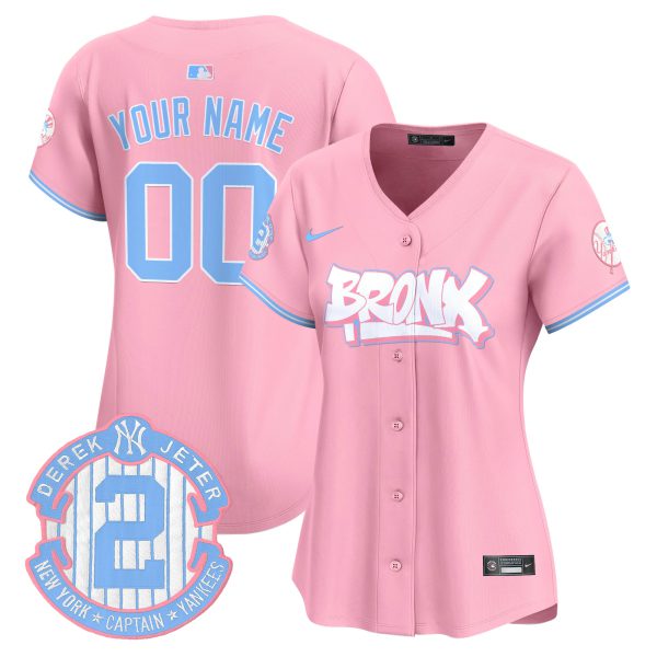 Yankees The Bronx Graffiti Bubblegum Pink Vapor Premier Limited Custom Jersey V2 - All Stitched - Image 6