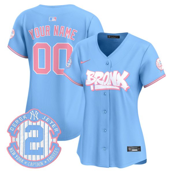 Yankees The Bronx Graffiti Bubblegum Pink Vapor Premier Limited Custom Jersey V2 - All Stitched - Image 7