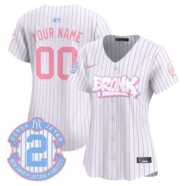 Yankees The Bronx Graffiti Bubblegum Pink Vapor Premier Limited Custom Jersey V2 - All Stitched - Image 9