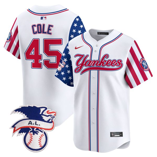 Men's New York Yankees 2024 Fourth of July Vapor Premier Limited Jersey V7 - All Stitched - Image 5