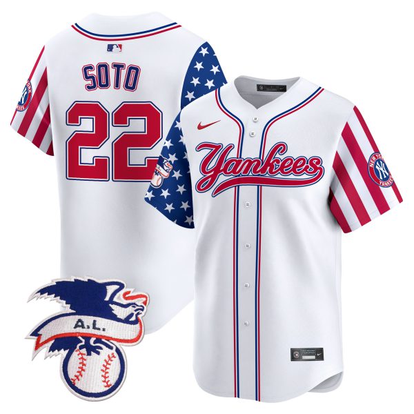 Men's New York Yankees 2024 Fourth of July Vapor Premier Limited Jersey V7 - All Stitched - Image 6