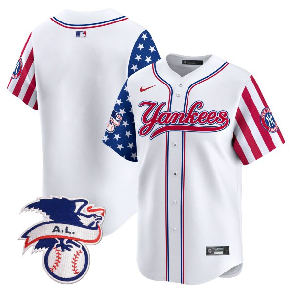 Men's New York Yankees 2024 Fourth of July Vapor Premier Limited Jersey V7 - All Stitched - Image 9