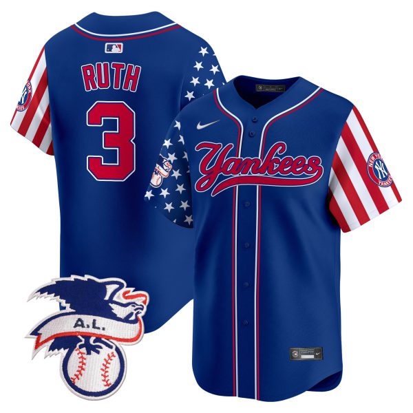 Men's New York Yankees 2024 Fourth of July Vapor Premier Limited Jersey V7 - All Stitched - Image 21