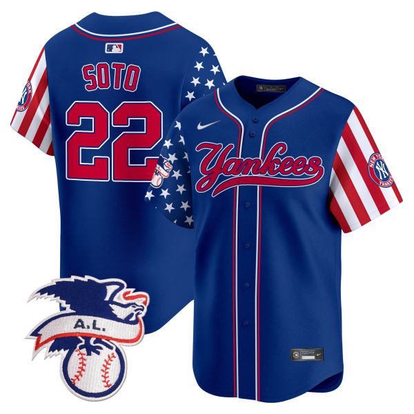 Men's New York Yankees 2024 Fourth of July Vapor Premier Limited Jersey V7 - All Stitched - Image 24