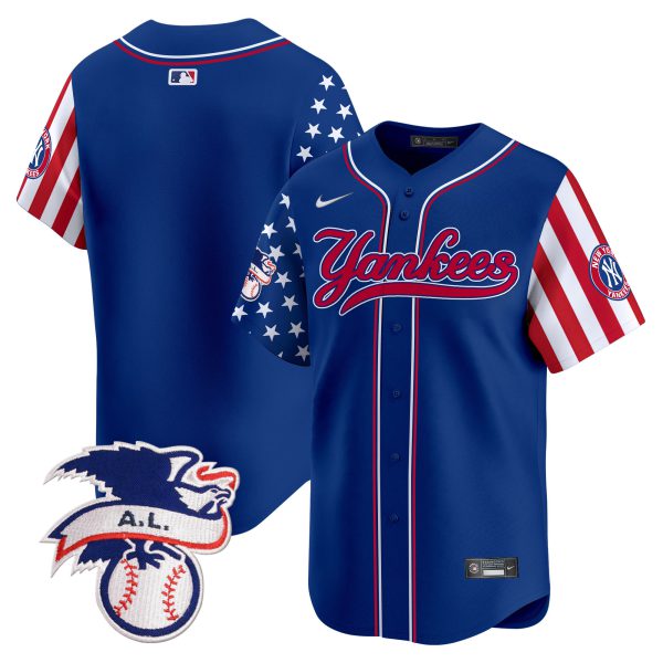 Men's New York Yankees 2024 Fourth of July Vapor Premier Limited Jersey V7 - All Stitched - Image 27