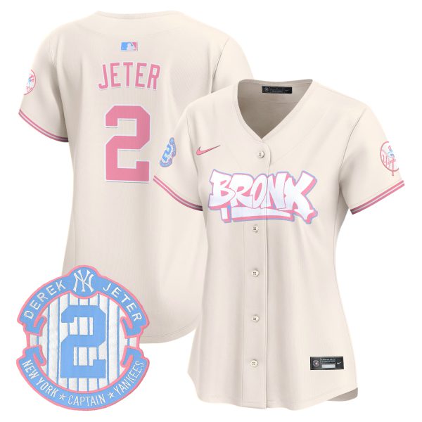 Women's Yankees The Bronx Graffiti Bubblegum Pink Vapor Premier Limited Jersey V2 - All Stitched - Image 22