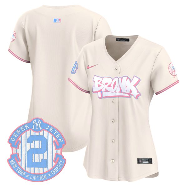 Women's Yankees The Bronx Graffiti Bubblegum Pink Vapor Premier Limited Jersey V2 - All Stitched - Image 27