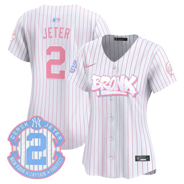 Women's Yankees The Bronx Graffiti Bubblegum Pink Vapor Premier Limited Jersey V2 - All Stitched - Image 31