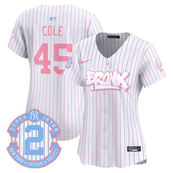 Women's Yankees The Bronx Graffiti Bubblegum Pink Vapor Premier Limited Jersey V2 - All Stitched - Image 32