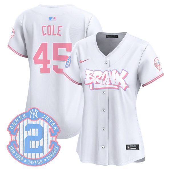 Women's Yankees The Bronx Graffiti Bubblegum Pink Vapor Premier Limited Jersey V2 - All Stitched - Image 41