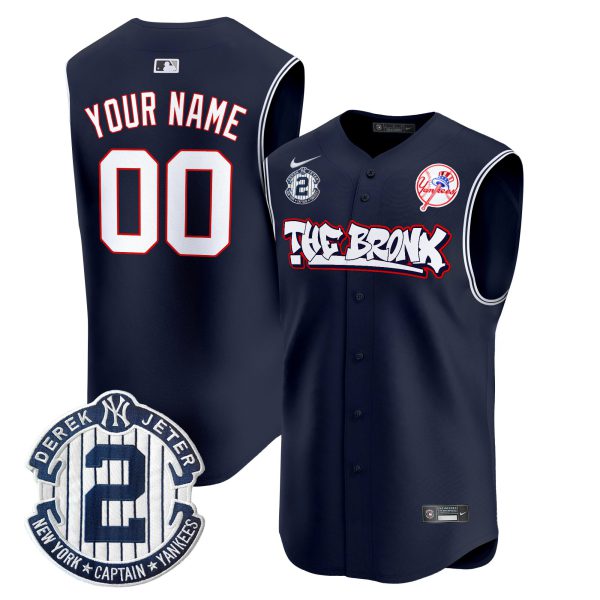 Yankees The Bronx Graffiti Vapor Premier Sleeveless Custom Jersey - All Stitched - Image 3