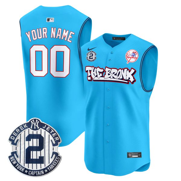 Yankees The Bronx Graffiti Vapor Premier Sleeveless Custom Jersey - All Stitched - Image 4