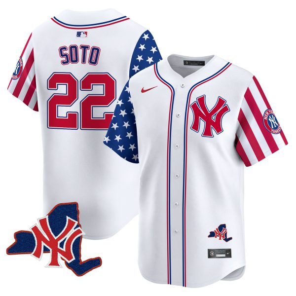 Men's New York Yankees 2024 Independence Day Vapor Premier Limited Jersey V2 - All Stitched - Image 6