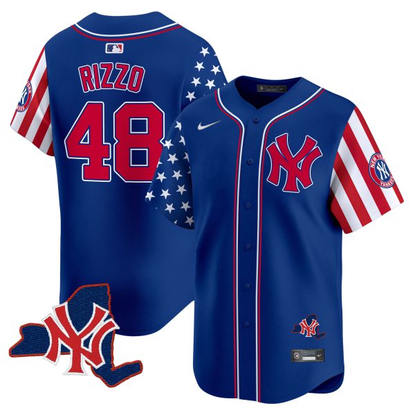 Men's New York Yankees 2024 Independence Day Vapor Premier Limited Jersey V2 - All Stitched - Image 25