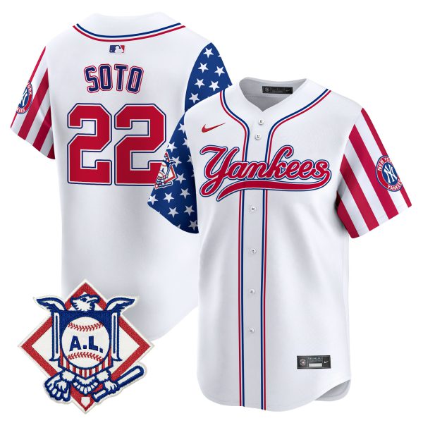 Men's New York Yankees 2024 Fourth of July Vapor Premier Limited Jersey V3 - All Stitched - Image 6