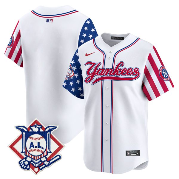 Men's New York Yankees 2024 Fourth of July Vapor Premier Limited Jersey V3 - All Stitched - Image 9