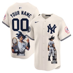 Yankees Dragon Ball Son Goku Vapor Premier Limited Custom Jersey - Printed
