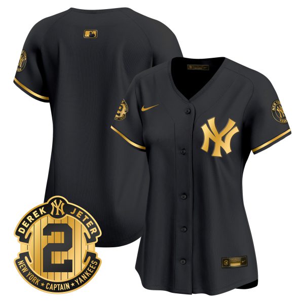 Women's New York Yankees Derek Jeter Patch Vapor Premier Limited Jersey - All Stitched - Image 8