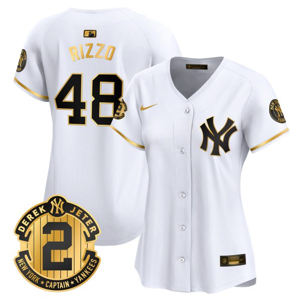 Women's New York Yankees Derek Jeter Patch Vapor Premier Limited Jersey - All Stitched - Image 15