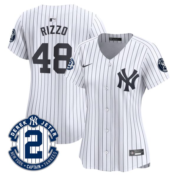 Women's New York Yankees Derek Jeter Patch Vapor Premier Limited Jersey - All Stitched - Image 23