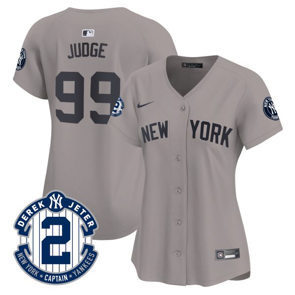Women's New York Yankees Derek Jeter Patch Vapor Premier Limited Jersey - All Stitched - Image 25