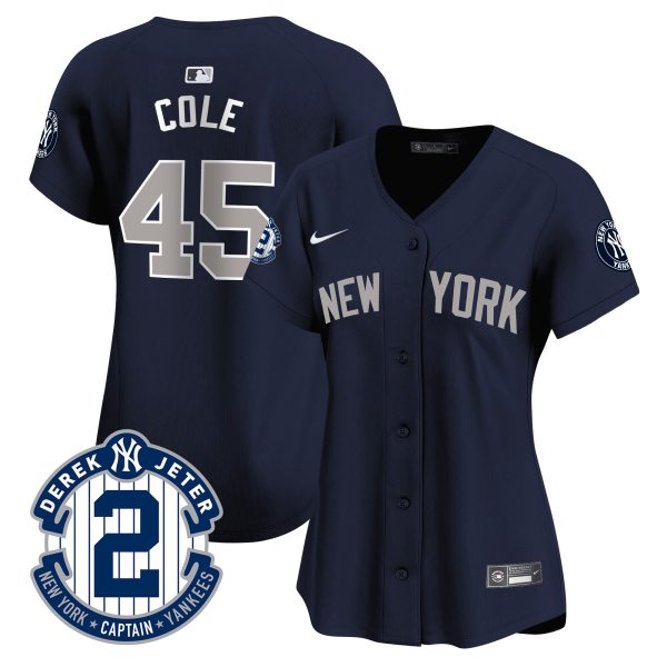 Women's New York Yankees Derek Jeter Patch Vapor Premier Limited Jersey - All Stitched - Image 37