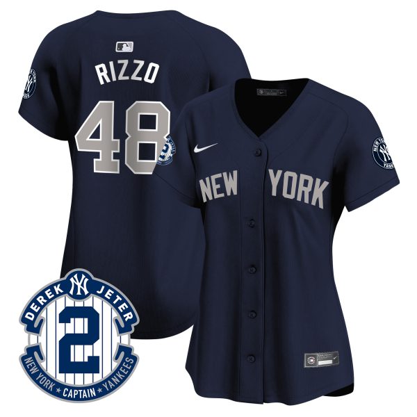 Women's New York Yankees Derek Jeter Patch Vapor Premier Limited Jersey - All Stitched - Image 39