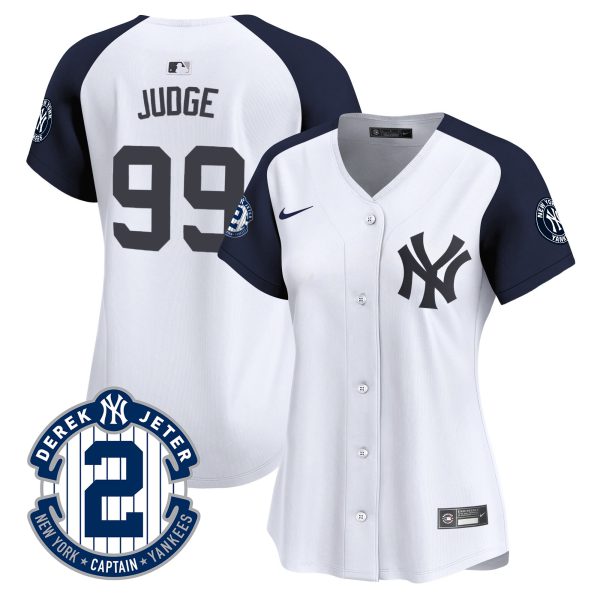 Women's New York Yankees Derek Jeter Patch Vapor Premier Limited Jersey - All Stitched - Image 41