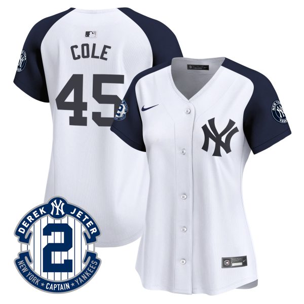 Women's New York Yankees Derek Jeter Patch Vapor Premier Limited Jersey - All Stitched - Image 45