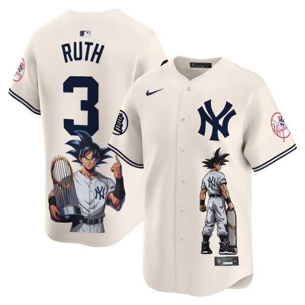 Men's Yankees Dragon Ball Son Goku Vapor Premier Limited Jersey - Printed - Image 3