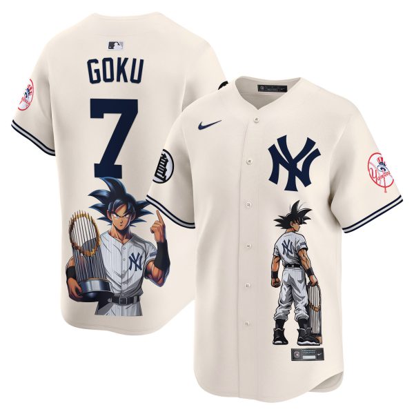 Men's Yankees Dragon Ball Son Goku Vapor Premier Limited Jersey - Printed - Image 7