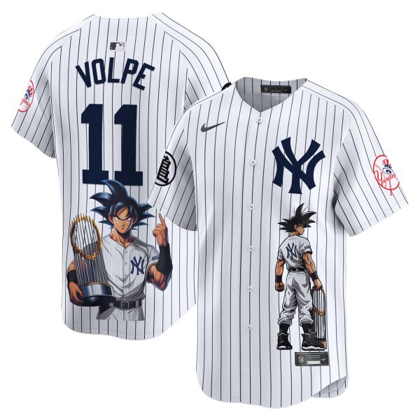 Men's Yankees Dragon Ball Son Goku Vapor Premier Limited Jersey - Printed - Image 10