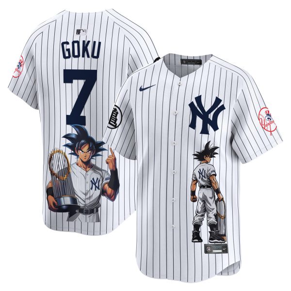 Men's Yankees Dragon Ball Son Goku Vapor Premier Limited Jersey - Printed - Image 15