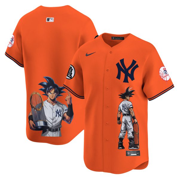 Men's Yankees Dragon Ball Son Goku Vapor Premier Limited Jersey - Printed - Image 32