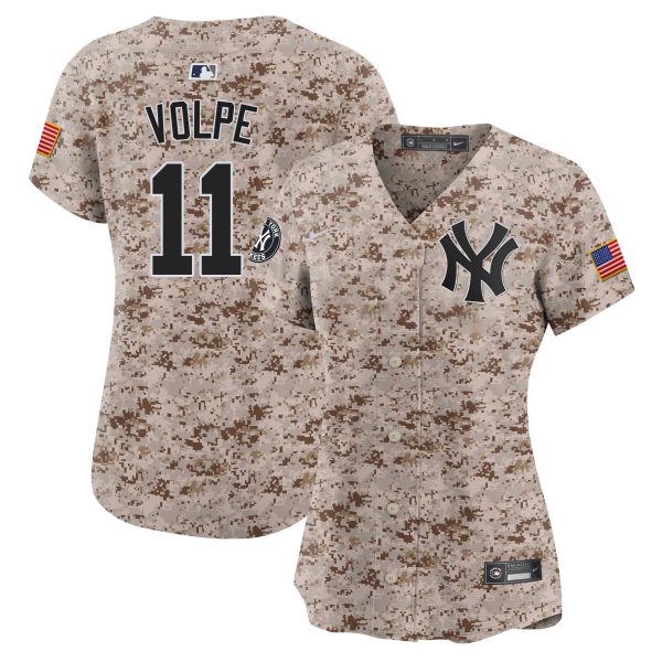 Women's New York Yankees USMC Alternate Vapor Premier Limited Jersey - All Stitched - Image 10