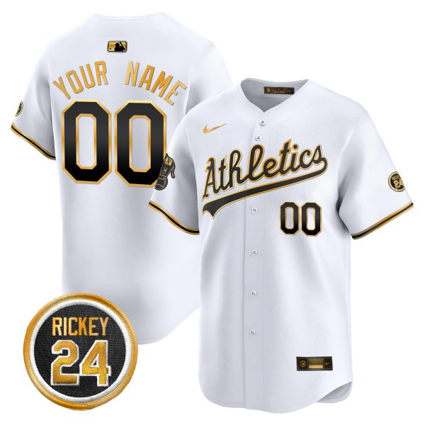 Oakland Athletics Rickey Henderson Patch Vapor Premier Limited Custom Jersey - All Stitched - Image 2