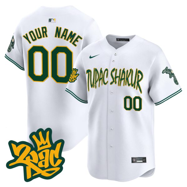 Oakland Athletics Tupac Shakur Vapor Premier Limited Custom Jersey - All Stitched - Image 3