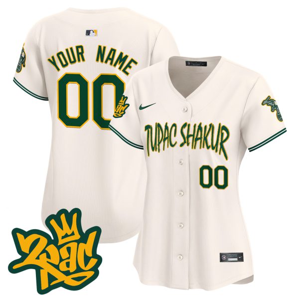 Oakland Athletics Tupac Shakur Vapor Premier Limited Custom Jersey - All Stitched - Image 7