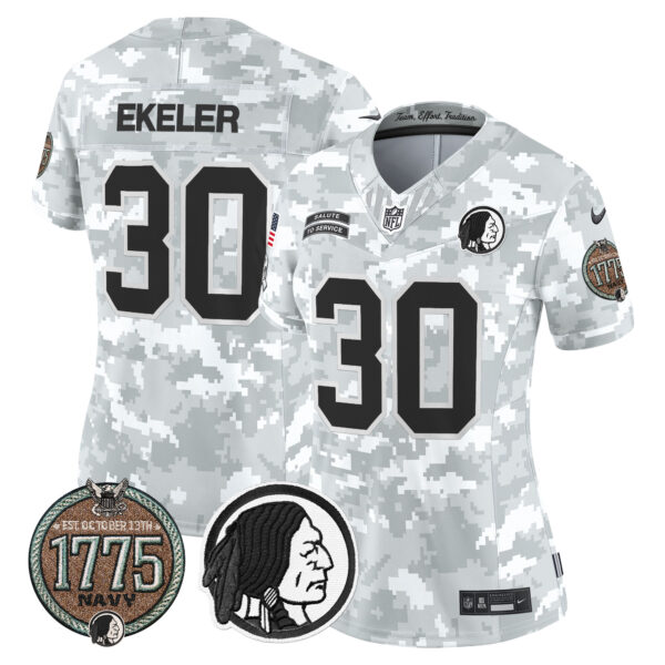 Women's Washington Redskins 2024 Salute to Service Establishment Year Patch Vapor Limited Jersey - All Stitched - Image 21