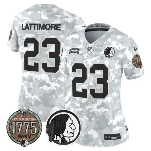 Women's Washington Redskins 2024 Salute to Service Establishment Year Patch Vapor Limited Jersey - All Stitched - Image 26